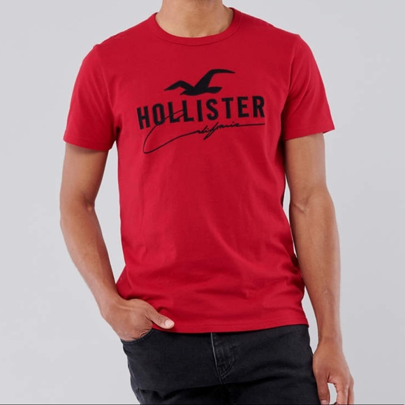 Hollister Applique Logo Graphic Tee 